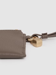 Reiss Taupe Gloria Leather Coin Purse - Image 3 of 3