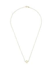 Beaverbrooks 9ct Yellow Gold Mother of Pearl Single Clover Necklace - Image 1 of 5