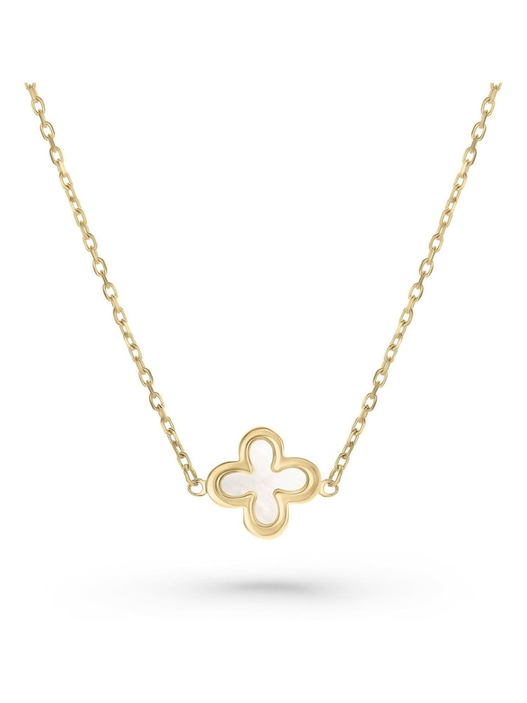 Beaverbrooks 9ct Yellow Gold Mother of Pearl Single Clover Necklace - Image 2 of 5