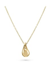 Beaverbrooks 9ct Yellow Gold Teardrop Necklace - Image 2 of 4