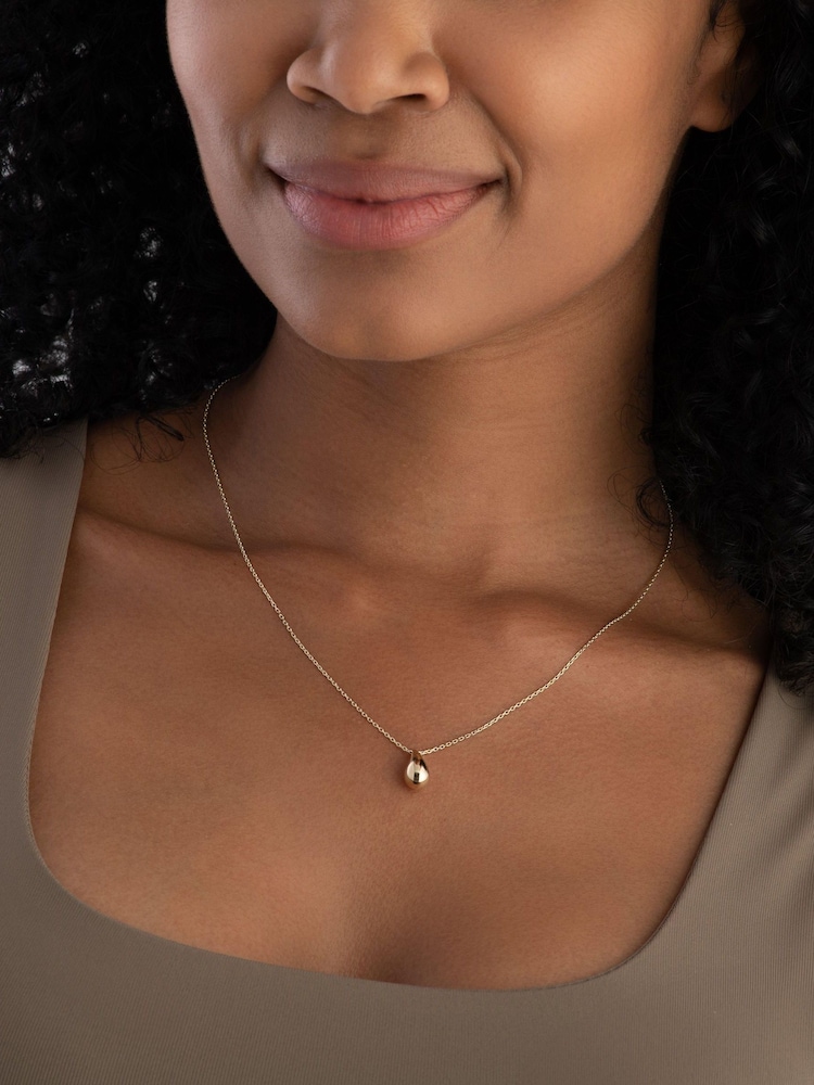 Beaverbrooks 9ct Yellow Gold Teardrop Necklace - Image 4 of 4
