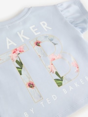 Baker by Ted Baker Blue Frill Sleeve Top and Cargo Shorts Set - Image 10 of 13