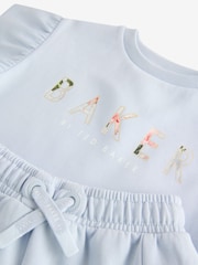 Baker by Ted Baker Blue Frill Sleeve Top and Cargo Shorts Set - Image 11 of 13