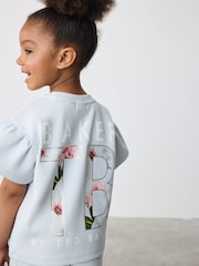 Baker by Ted Baker Blue Frill Sleeve Top and Cargo Shorts Set - Image 4 of 13
