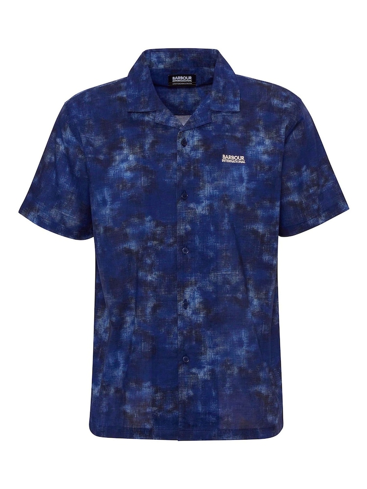 Barbour Blue Camo Ikat Summer Shirt - Image 5 of 5 Barbour Blue Camo Ikat Summer Shirt - Image 5 of 5