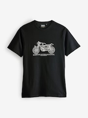 Barbour® International Black Venture Bike Graphic T-Shirt - Image 5 of 5