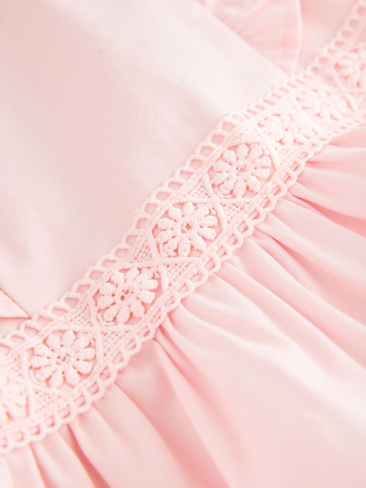 Baker by Ted Baker Pink Woven Frill Peplum 100% Cotton Top and Shorts Set - Image 12 of 12