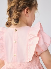 Baker by Ted Baker Pink Woven Frill Peplum 100% Cotton Top and Shorts Set - Image 7 of 12
