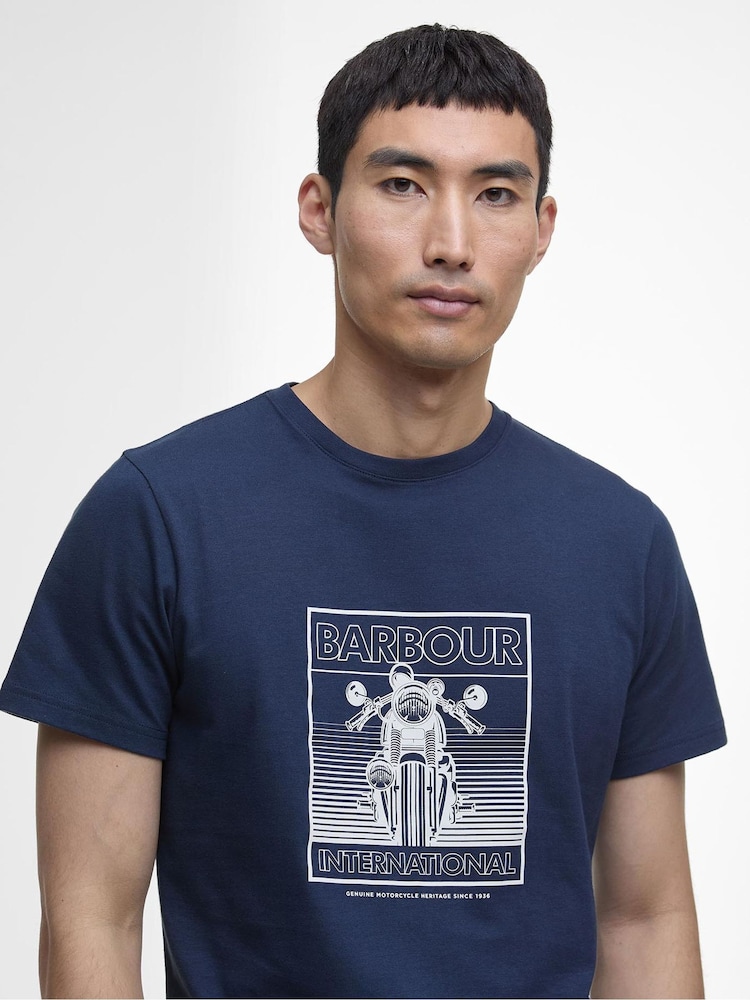 Barbour® International Track Bike Graphic T-Shirt - Image 3 of 4