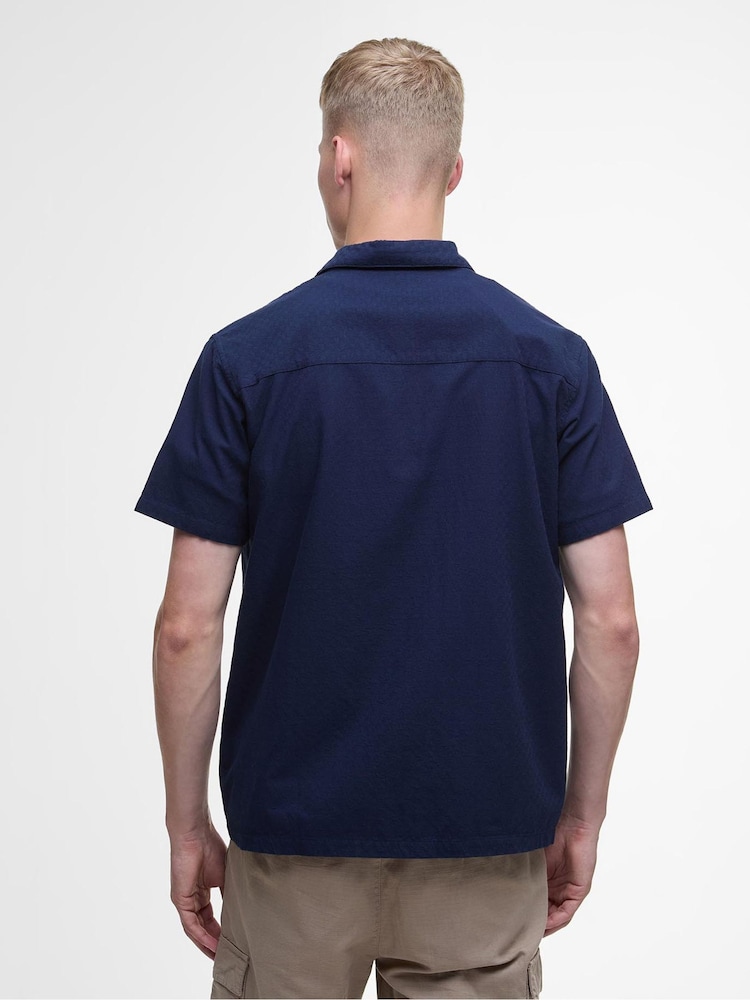 Barbour® Blue Checkerboard Twill Summer Shirt - Image 2 of 5