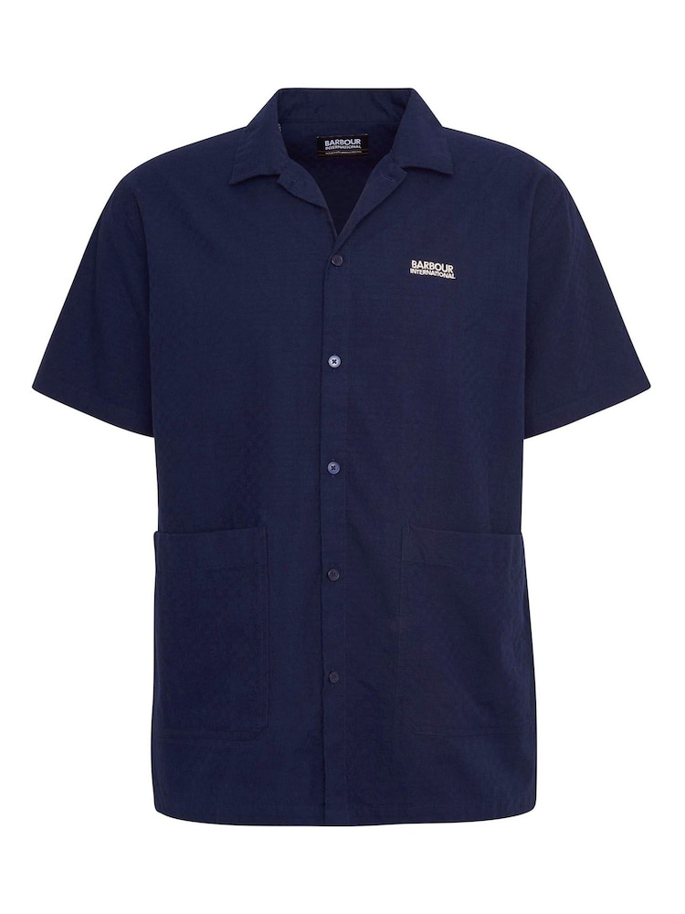 Barbour® Blue Checkerboard Twill Summer Shirt - Image 5 of 5