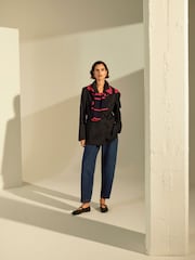 Monsoon Blue Paige Pinstripe Blazer - Image 1 of 8
