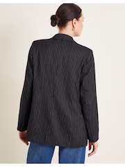 Monsoon Blue Paige Pinstripe Blazer - Image 4 of 8