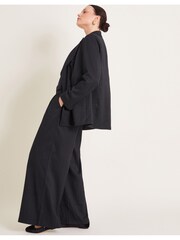 Monsoon Blue Paige Pinstripe Blazer - Image 6 of 8
