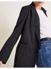Monsoon Blue Paige Pinstripe Blazer - Image 7 of 8