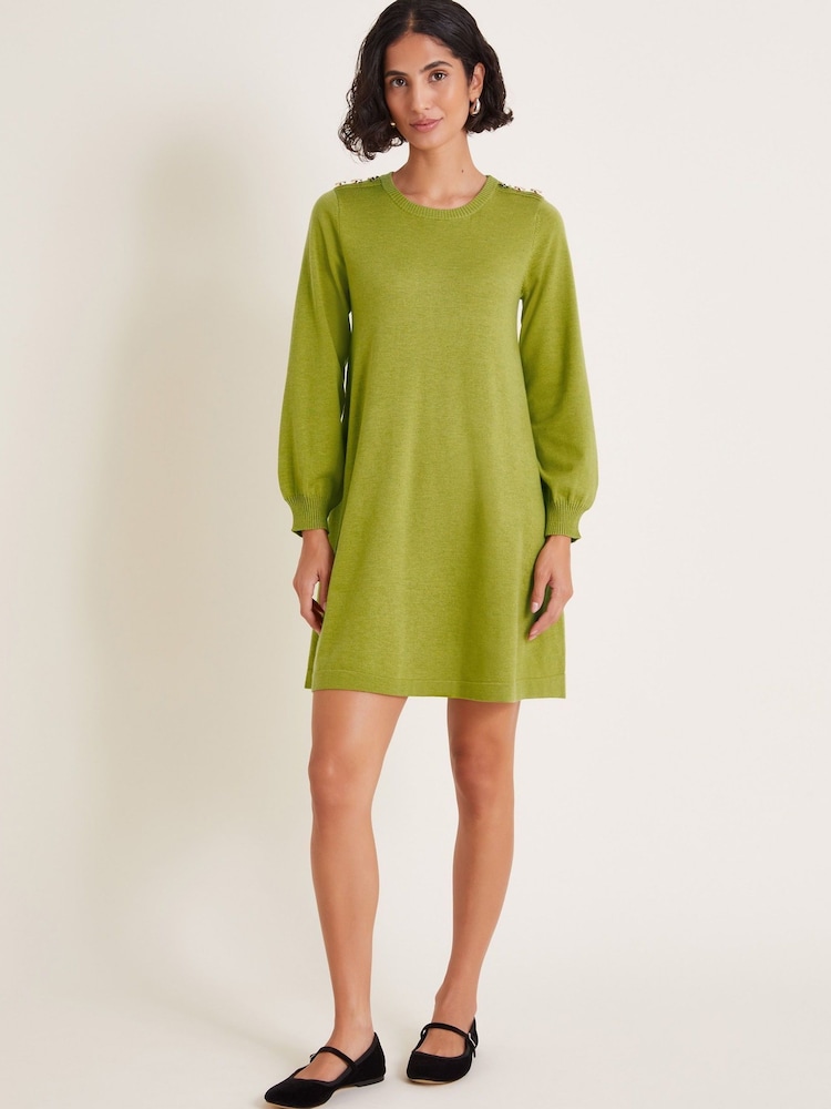 Monsoon Green Susie Swing Dress - Image 1 of 6