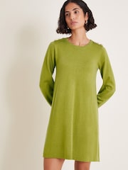 Monsoon Green Susie Swing Dress - Image 2 of 6