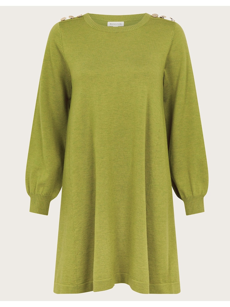 Monsoon Green Susie Swing Dress - Image 6 of 6