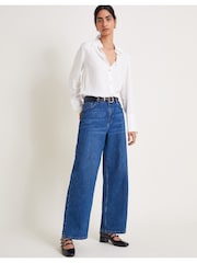 Monsoon Natural Sandra Floral Button Shirt - Image 1 of 7