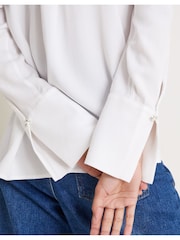 Monsoon Natural Sandra Floral Button Shirt - Image 6 of 7