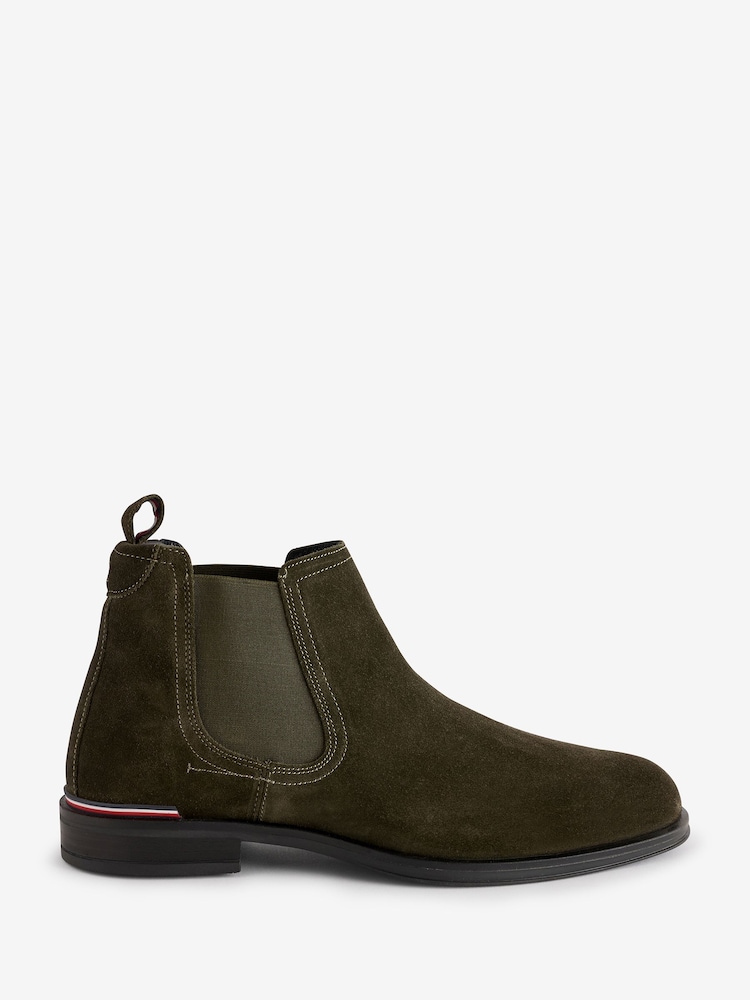 Tommy Hilfiger Green Core Suede Chelsea Boots - Image 1 of 5