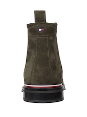 Tommy Hilfiger Green Core Suede Chelsea Boots - Image 3 of 5