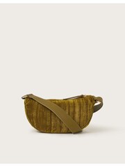 Monsoon Green Val Crushed Velvet Sling Bag - Image 1 of 3