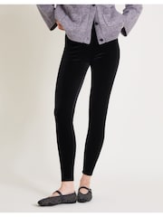 Monsoon Black Vixie Velvet Leggings - Image 2 of 5