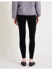 Monsoon Black Vixie Velvet Leggings - Image 3 of 5