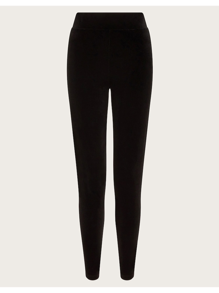 Monsoon Black Vixie Velvet Leggings - Image 5 of 5