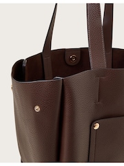 Monsoon Brown Zoe Faux Leather Pocket Tote Bag - Image 3 of 3