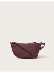 Monsoon Red Meg Faux Leather Crescent Sling Bag - Image 1 of 3
