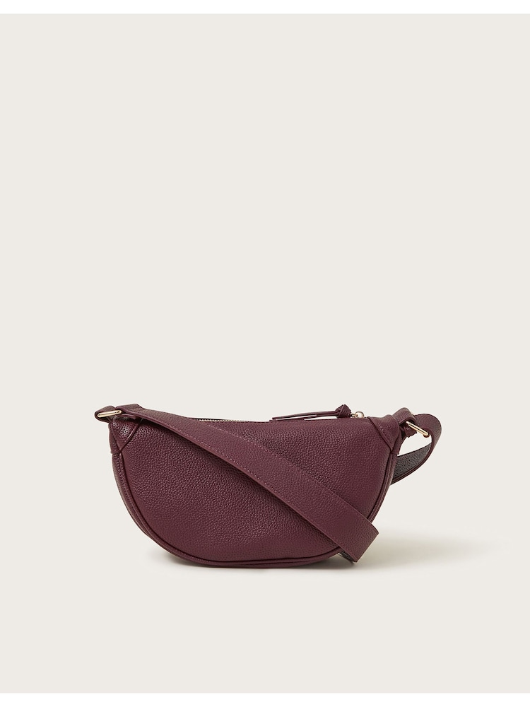 Monsoon Red Meg Faux Leather Crescent Sling Bag - Image 1 of 3