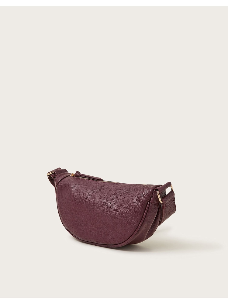 Monsoon Red Meg Faux Leather Crescent Sling Bag - Image 2 of 3