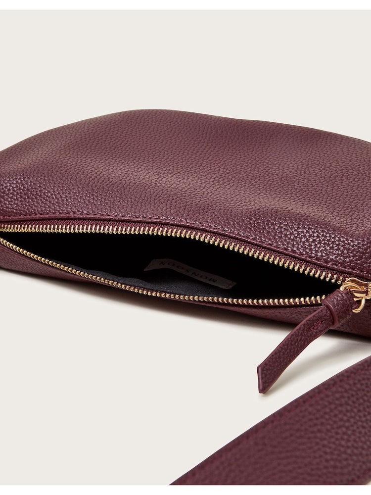 Monsoon Red Meg Faux Leather Crescent Sling Bag - Image 3 of 3