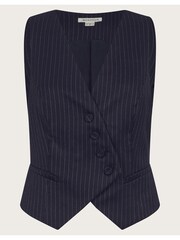Monsoon Blue Paige Pinstripe Waistcoat - Image 6 of 6