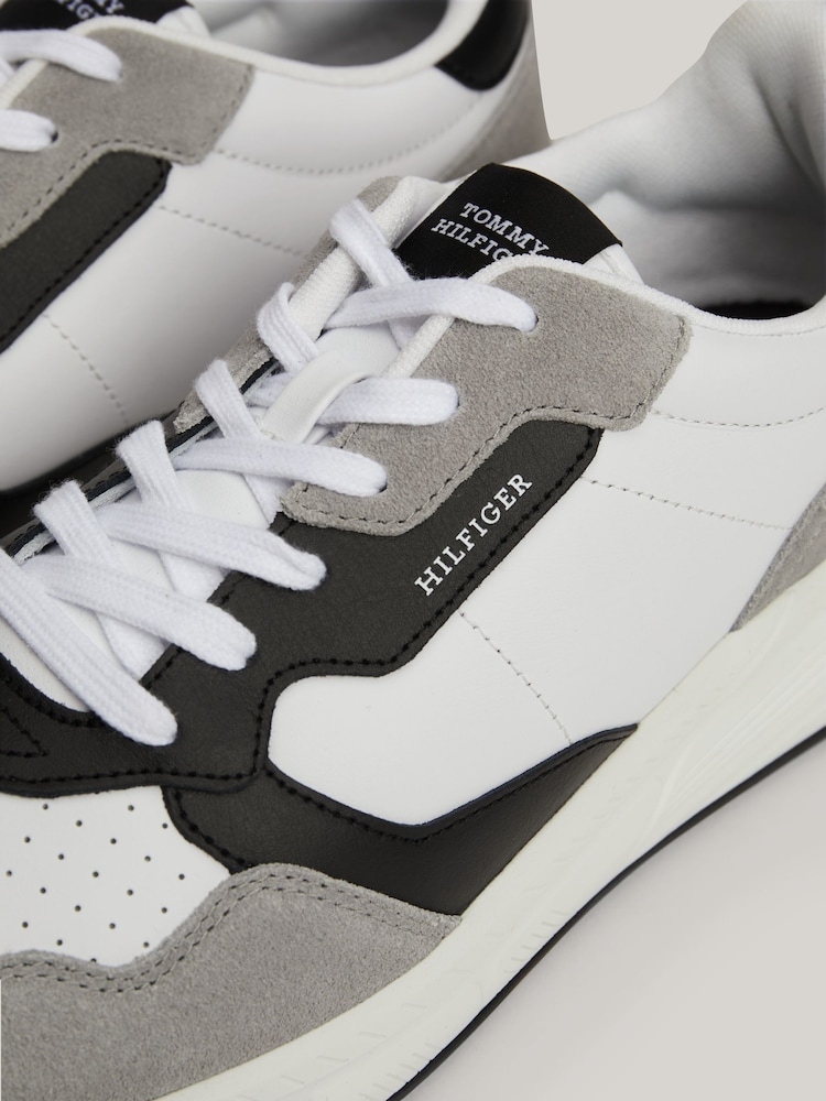 Blanco - Tommy Hilfiger Blue Faston Leather Mix Trainers - Imagen 7 de 7 Blanco - Tommy Hilfiger Blue Faston Leather Mix Trainers - Imagen 7 de 7