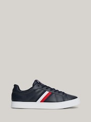 Tommy Hilfiger Blue Tommy Hilfiger Blue Icon Court Leather Trainers - Image 1 of 8
