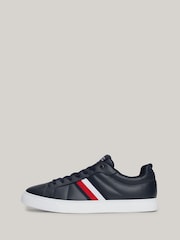 Tommy Hilfiger Blue Tommy Hilfiger Blue Icon Court Leather Trainers - Image 3 of 8