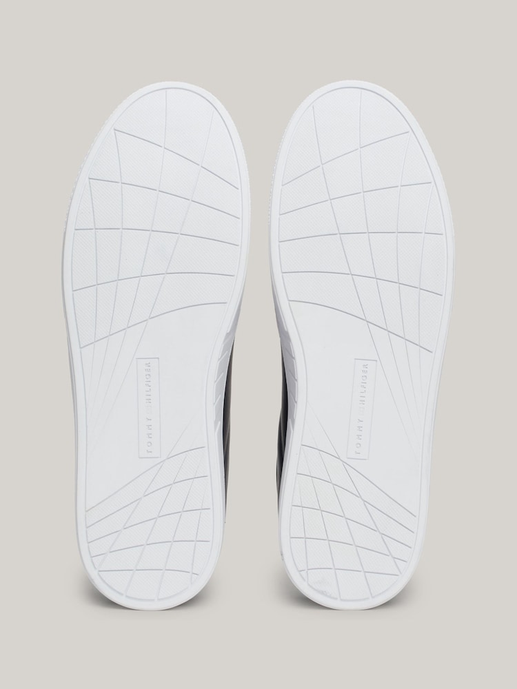 Tommy Hilfiger Blue Tommy Hilfiger Blue Icon Court Leather Trainers - Image 4 of 8