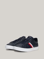 Tommy Hilfiger Blue Tommy Hilfiger Blue Icon Court Leather Trainers - Image 6 of 8
