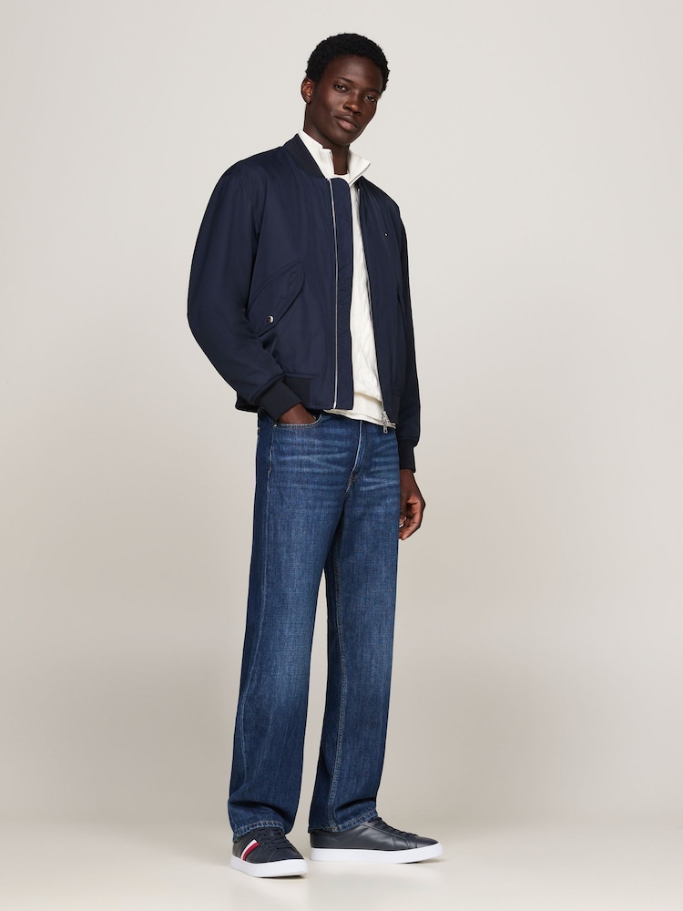 Tommy Hilfiger Blue Tommy Hilfiger Blue Icon Court Leather Trainers - Image 8 of 8