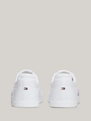 Tommy Hilfiger White Tommy Hilfiger Blue Icon Court Leather Trainers - Image 5 of 7