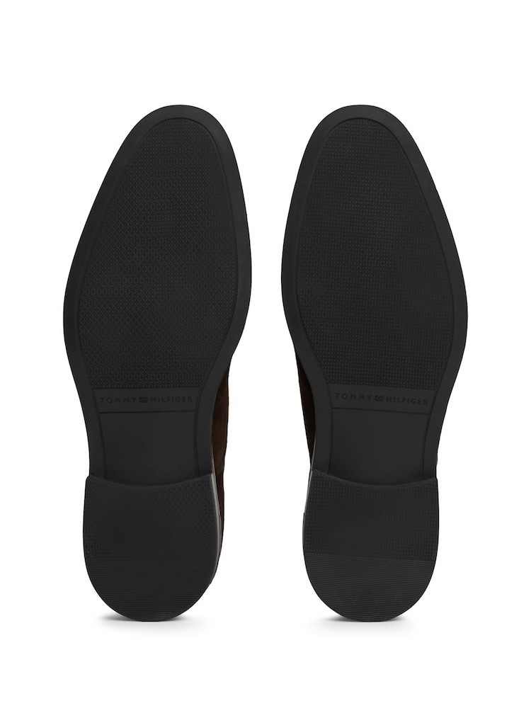 Tommy Hilfiger Brown Core Suede Shoes - Image 6 of 6