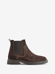 Tommy Hilfiger Comfort Suede Chelsea Brown Boots - Image 1 of 4