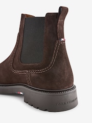 Tommy Hilfiger Comfort Suede Chelsea Brown Boots - Image 4 of 4