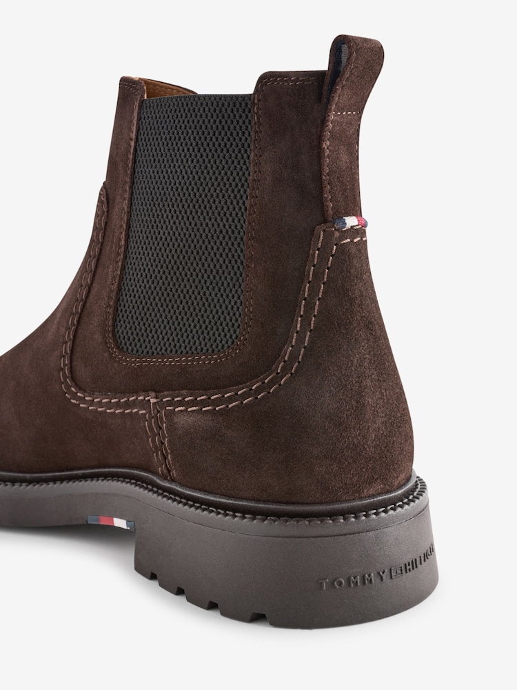 Tommy Hilfiger Comfort Suede Chelsea Brown Boots - Image 4 of 4
