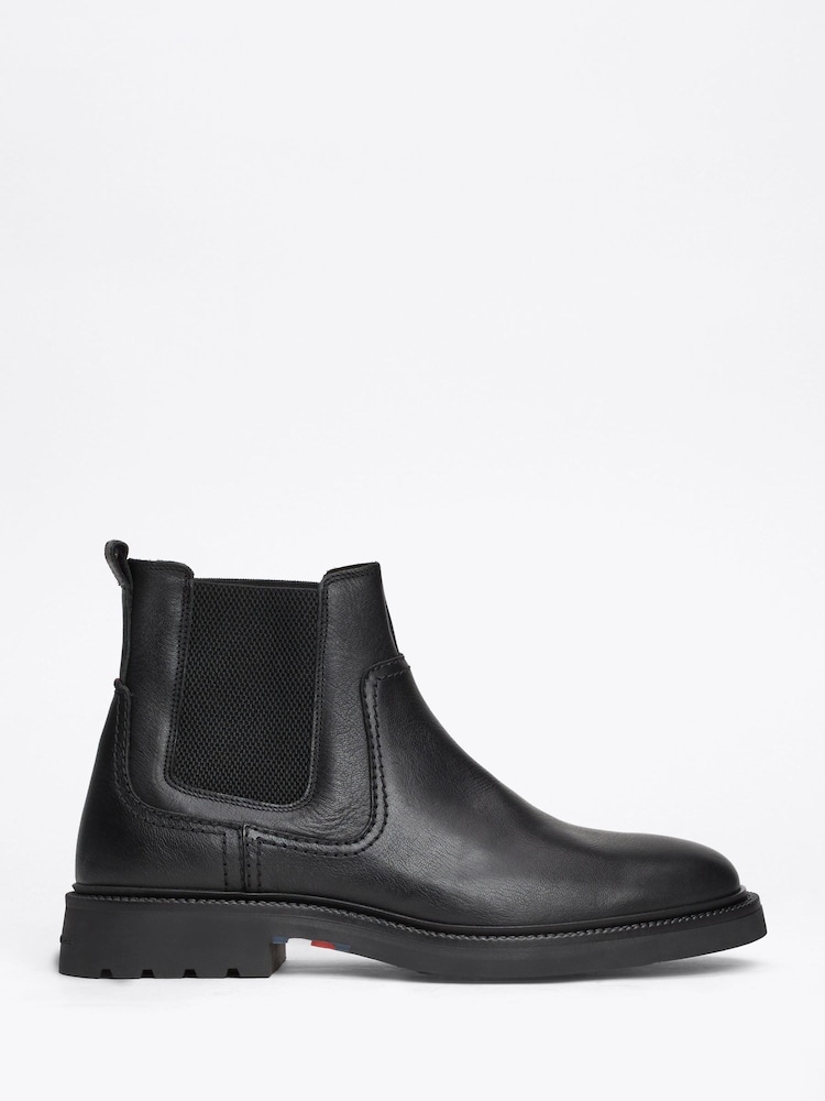 Tommy  Hilfiger Comfort Leather Chelsea Black Boots - Image 1 of 8