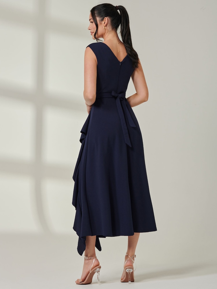 Vestido largo cruzado con detalle de volante de Jolie Moi - Imagen 2 de 6 Vestido largo cruzado con detalle de volante de Jolie Moi - Imagen 2 de 6