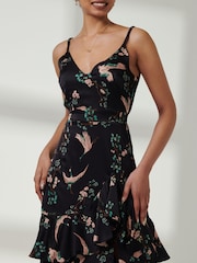 Jolie Moi Black Suzannah Sleeveless Satin Maxi Dress - Image 3 of 6